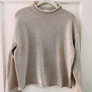 Tan Mock-neck Sweater